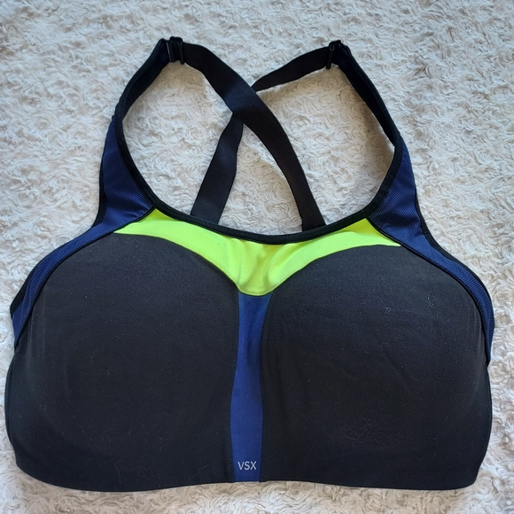 Victoria's Secret Other - Victoria's Secret The Standout Sports Bra Black & Blue Support Active Workout